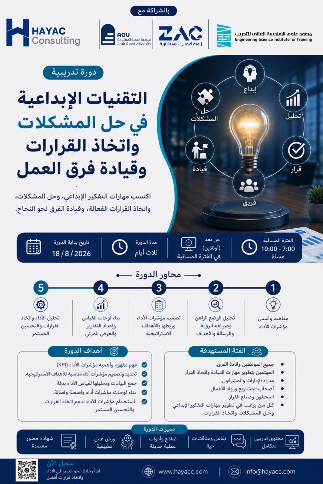 محمي: التقنيات الإبداعية في حل المشكلات واتخاذ القرارات وقيادة فرق العمل